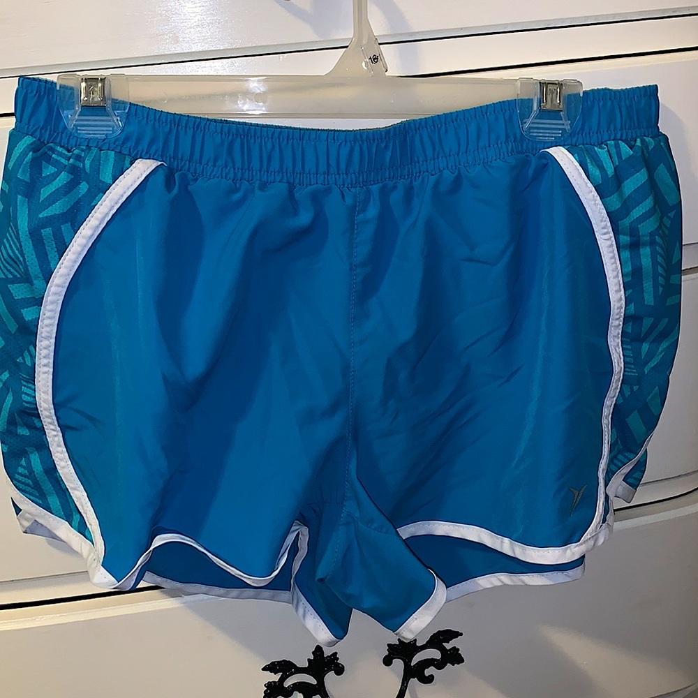 Blue workout shorts